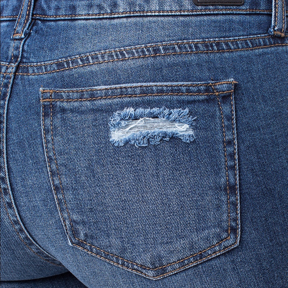 Bermuda Ripped Denim Shorts - Picture 5 of 6